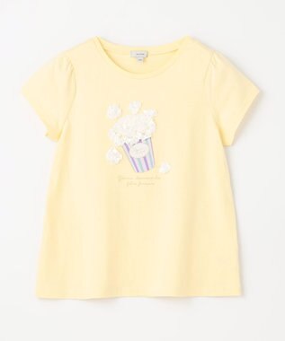 ANY KIDS モシャモシャモチーフ Ｔシャツ イエロー×ポップコーン