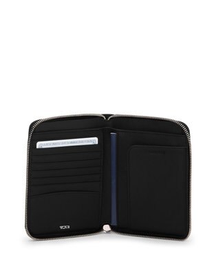 TUMI BELDEN ジップ・アラウンド・パスポート・ケース ブラック/ガンメタル