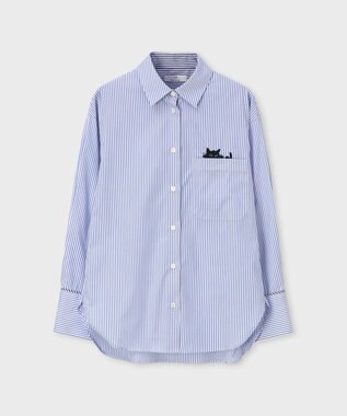 Paul Smith キャットエンブロイダリーシャツ ライトブルー