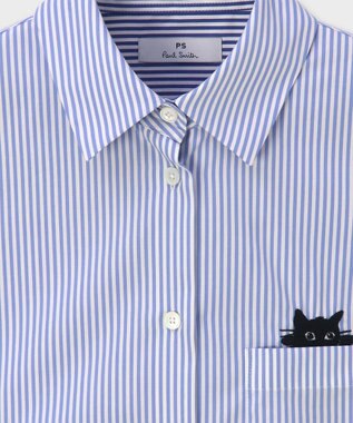 Paul Smith キャットエンブロイダリーシャツ ライトブルー