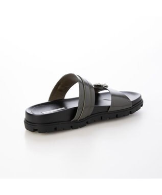 MODE ET JACOMO <MODE ET JACOMO>ビジューベルトフットベッドサンダル グレー