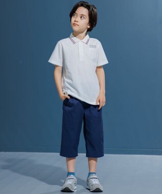 J.PRESS KIDS 【140-170cm】コットンストレッチ 7分丈パンツ ダルブルー系
