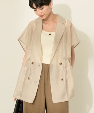 AMERICAN HOLIC シアーオーバーサイズテーラードベスト【WEB限定カラー有り】 Beige