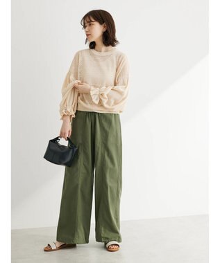 Green Parks ・ｆｕｒｒｙ　ｒａｔｅ　シアー×ギャザープルオーバー Light Beige