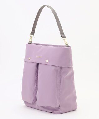 LA BAGAGERIE ダブルフロントポケット2WAYビッグショルダー ライトパープル