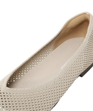 AMERICAN HOLIC 【整履き】メッシュニットフラットパンプス Beige