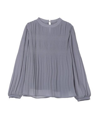 earth music&ecology マジョリカプリーツブラウス Sax