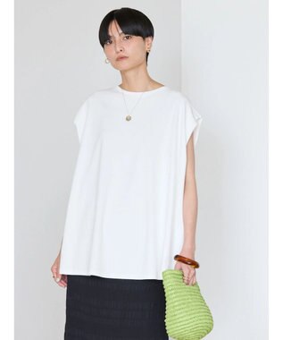 AMERICAN HOLIC 接触冷感フレンチスリーブカットチュニック Off White