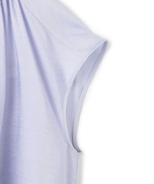 UNFILO ヴィンテージシアー ギャザーブラウス ライトブルー