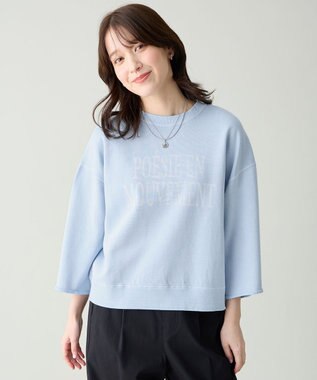 ANY ピグメントロゴスウェット ライトブルー