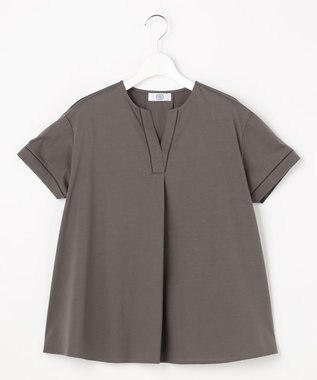 J.PRESS LADIES L プレーティングジャージー チュニック丈 カットソー