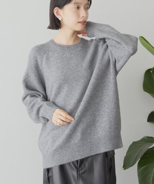 AMERICAN HOLIC ラグランラメニットプルオーバー Gray Mixture