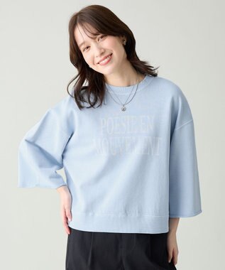 ANY ピグメントロゴスウェット ライトブルー