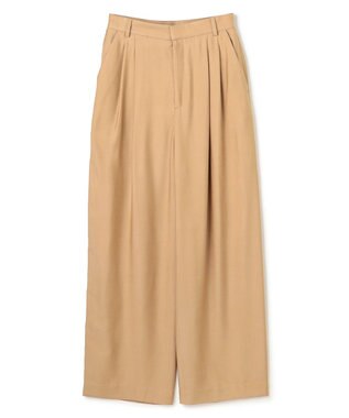 BEIGE， 【Oggi 10月号掲載】COBURN / シルク混2タックカーヴィーワイドパンツ Camel