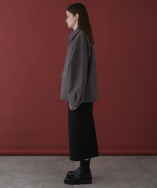 WEGO 【ユニセックス着用ITEM】メルトンショートZIPブルゾン ダークグレー