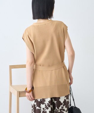 AMERICAN HOLIC 金ボタンニットジレ Camel