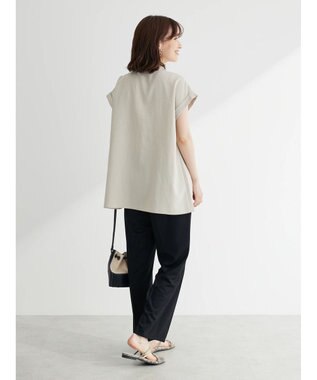 Green Parks フレンチスリーブタックブラウス Beige