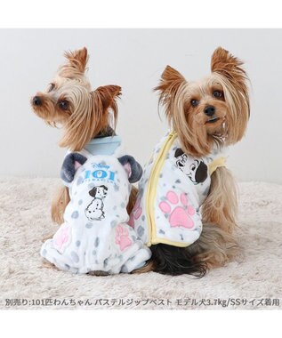 PET PARADISE ディズニー 101匹わんちゃん 耳付き ロンパース 小型犬 ブルー
