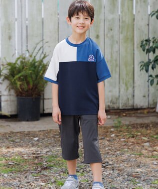 J.PRESS KIDS 【撥水】【100-130㎝】ナイロンストレッチクロス ７分丈パンツ グレー系