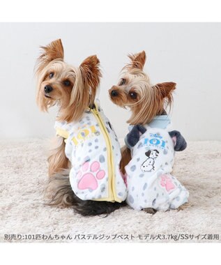 PET PARADISE ディズニー 101匹わんちゃん 耳付き ロンパース 小型犬 ブルー