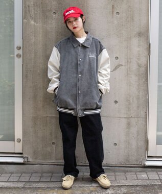 WEGO 【ユニセックス着用ITEM/ウエストゴム/SMLサイズ展開】コーデュロイイージーストレートパンツ ブラック