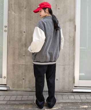 WEGO 【ユニセックス着用ITEM/ウエストゴム/SMLサイズ展開】コーデュロイイージーストレートパンツ ブラック