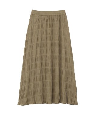 Green Parks ボイルシャーリングフレアスカート Khaki