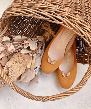 Bridget Birkin 【Bridget Birkin】Vカットラインストーンバレエシューズ