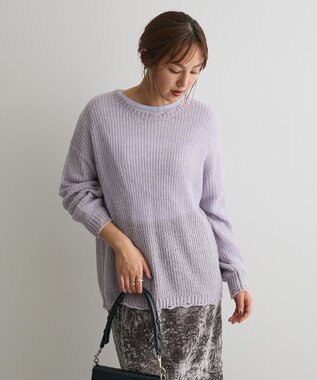 CRAFT STANDARD BOUTIQUE シアーモヘヤライクニットプルオーバー Light Purple