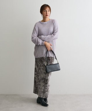 CRAFT STANDARD BOUTIQUE シアーモヘヤライクニットプルオーバー Light Purple