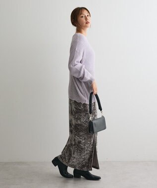 CRAFT STANDARD BOUTIQUE シアーモヘヤライクニットプルオーバー Light Purple