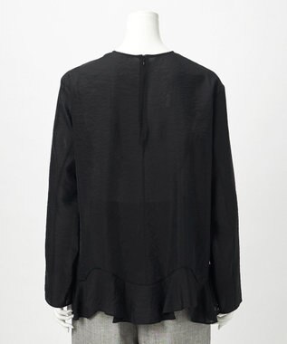 23区 【GOLD LABEL】オーガンジー ラッフルヘム ブラウス ブラック系