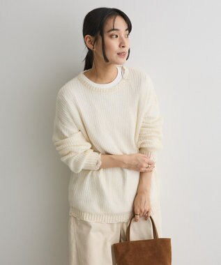 CRAFT STANDARD BOUTIQUE シアーモヘヤライクニットプルオーバー Ivory