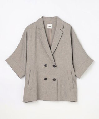 ANY 【セットアップ対応】テックリネンツイードジャケット ベージュ系