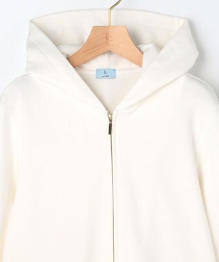 組曲 マシュマロタッチ裏毛 パーカー ホワイト系