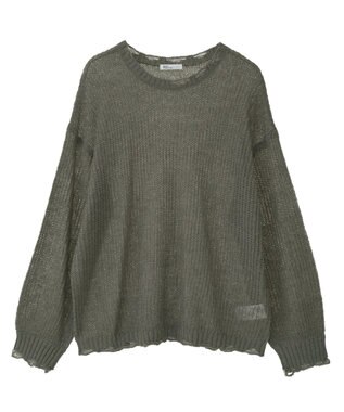CRAFT STANDARD BOUTIQUE シアーモヘヤライクニットプルオーバー Dark Gray