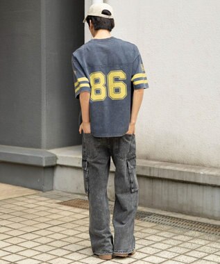 WEGO 【ユニセックス着用ITEM/MLサイズ展開】ナンバリングT（SS） ネイビー