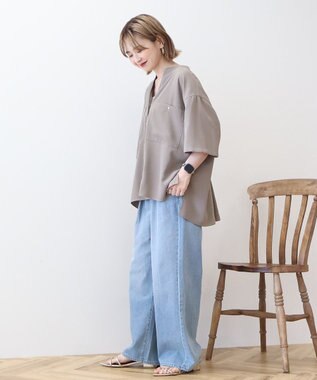 AMERICAN HOLIC ミリタリーWポケットスキッパーシャツ Khaki