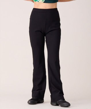 Chacott マイクロリブブーツカットパンツ ブラック