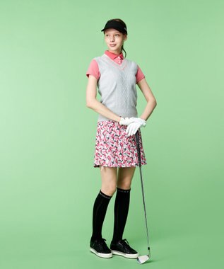 23区GOLF 【WOMEN】【吸水速乾】SAKURAプリント スカート ピンク系5