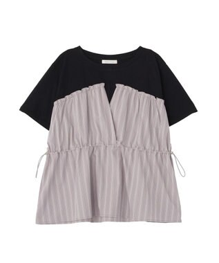 Green Parks ビスチェドッキングカットプルオーバー Stripe Gray