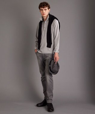 JOSEPH ABBOUD 【チクチクしない/イージーケア/3シーズン対応】 コンフォート Ｖネック セーター ブラック系