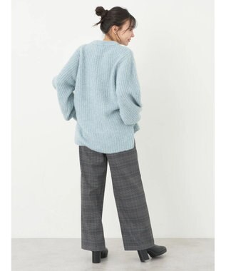 earth music&ecology フワフワＭＩＸヤーンチュニック Light Blue