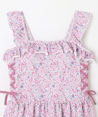 組曲 KIDS 【UVカット】【SS-Lサイズ】トロピカルフラワー スイムウェア(ワンピース) ピンク