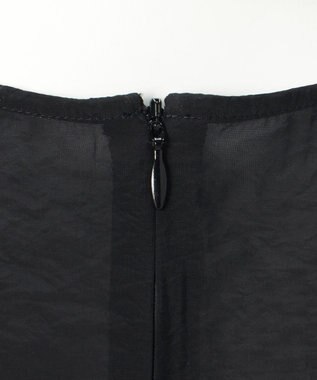 23区 【GOLD LABEL】オーガンジー ラッフルヘム ブラウス ブラック系