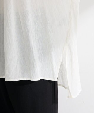 Green Parks タック入りオーバーサイズシャツ Off White