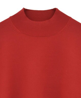 earth music&ecology 【毛玉防止 / 洗濯機洗い可】選べる丈ハイネックニット Red
