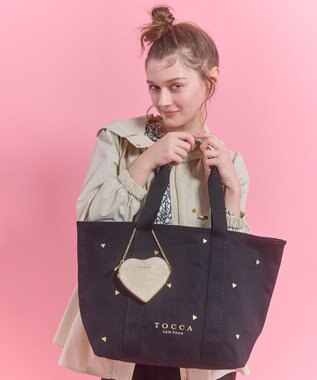 TOCCA 【chayさん着用・WEB＆一部店舗限定】LUCKY SHOWER TRAVELING TOTE トラベルキャンバストート ブラック系