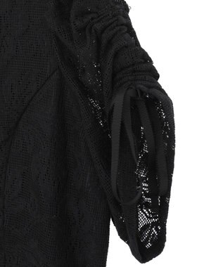 earth music&ecology パネル切り替えレースワンピース Black