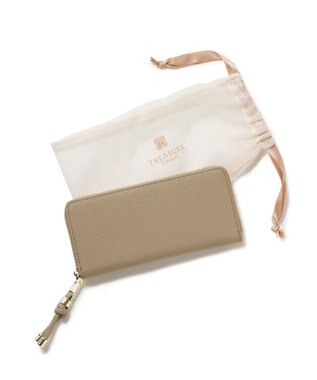 TOPKAPI 【新色追加】【TREASURE TOPKAPI】シュリンクレザー ラウンド 長財布 グレージュ